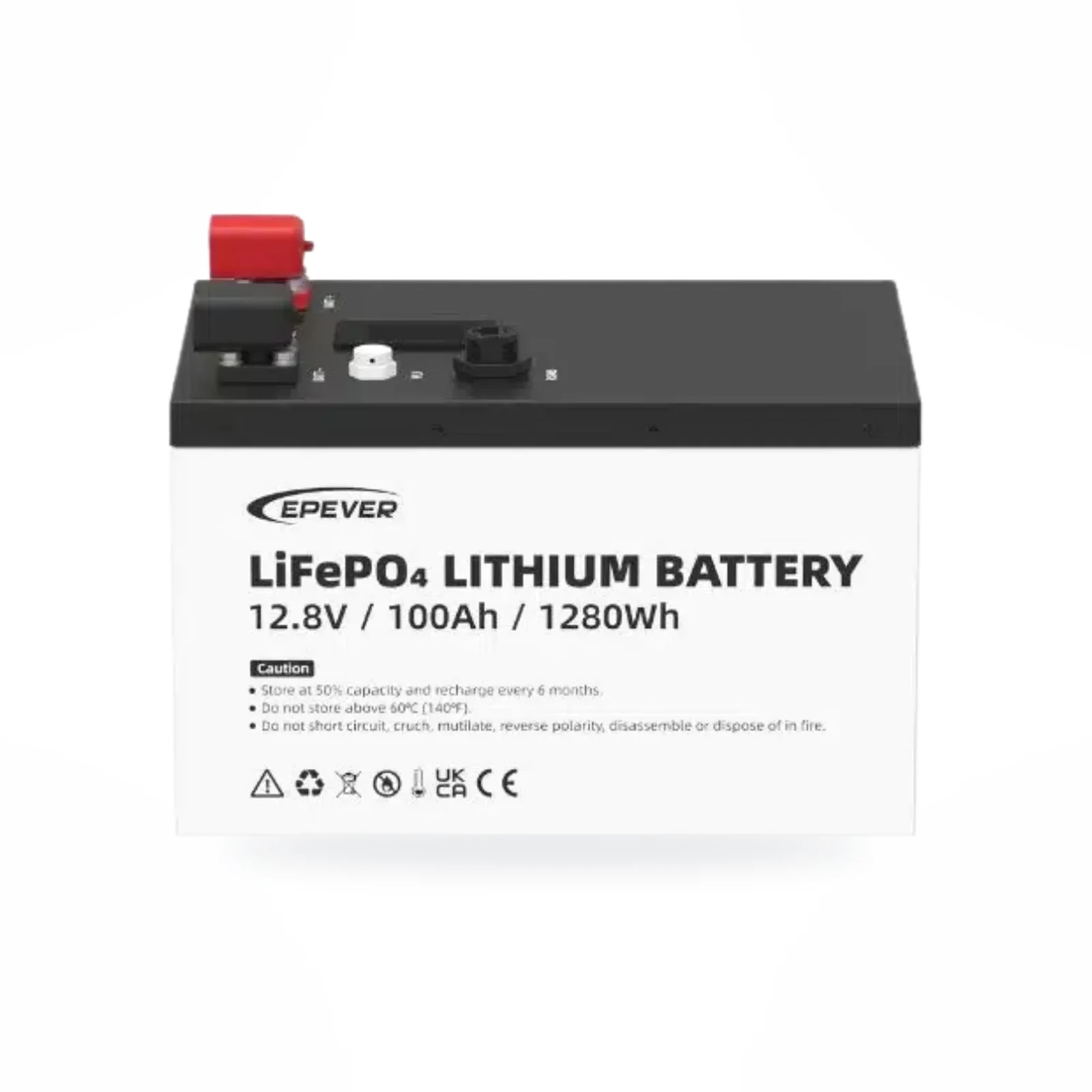 Epever Bateria Litio 12.8V 100AH LIA12100 -6.000 Ciclos Al 80% Dod W:12kg -plastica – Reiki Energía Solar