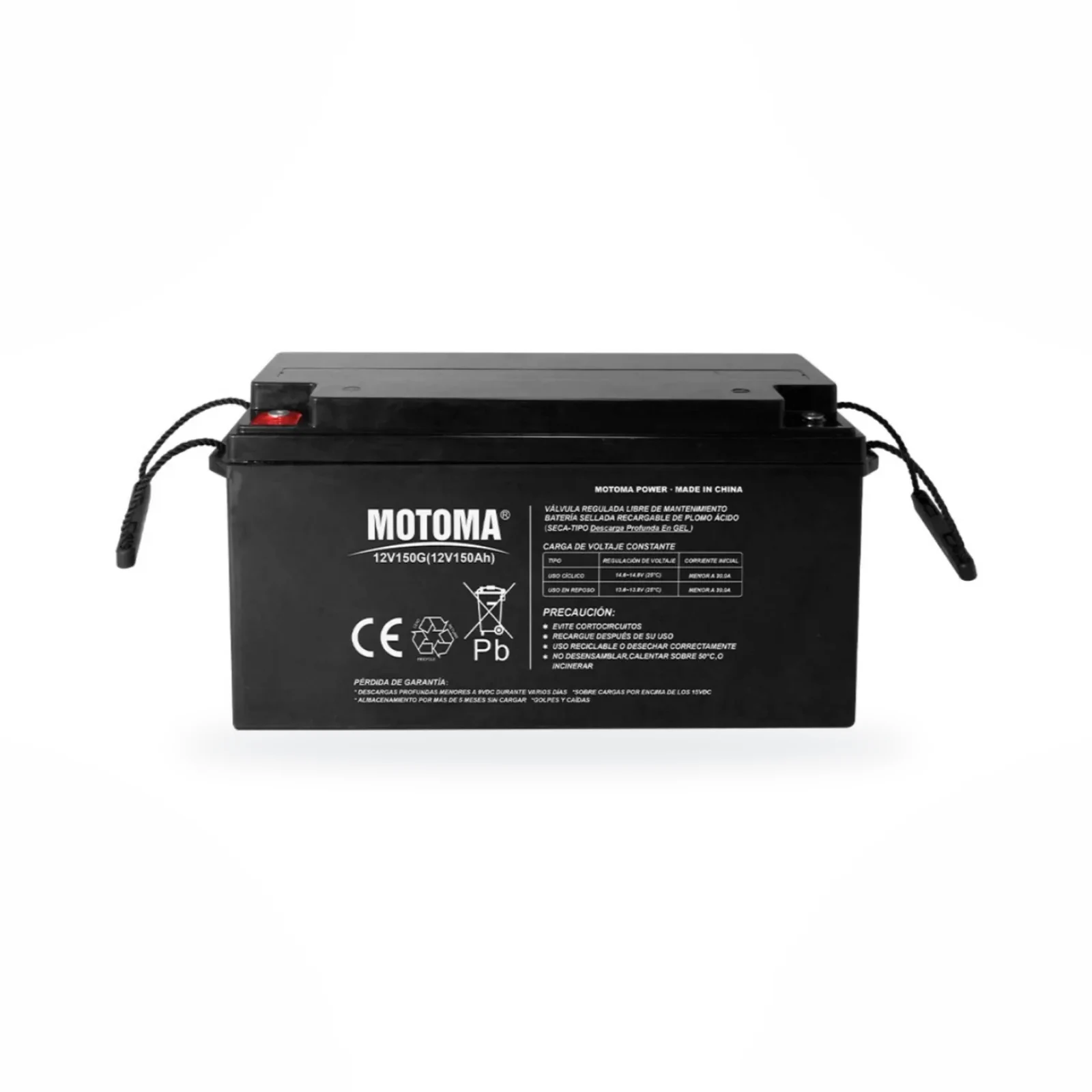 Motoma Bateria Gel 12V-150AH 1600 CICLOS-50% W: 42.5Kg – Reiki Energía Solar
