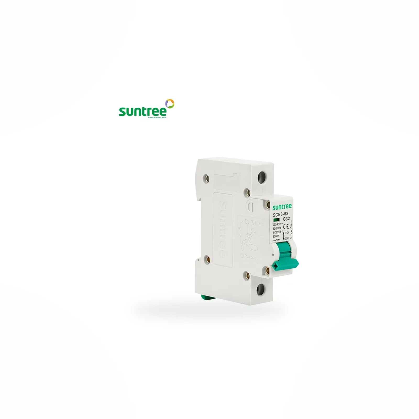 Suntree Proteccion Breaker AC Monofasico- SCB8-63 1P 50A 230VAC – Reiki Energía Solar